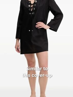 Michael Kors Black Beach Cover-Up - Size XL